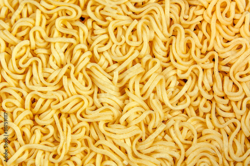 Background from instant noodles close-up.