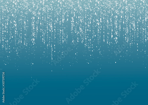 Falling in lines silver glitter confetti garlands dots rain. Sparkling glitter border, party tinsels shimmer, holiday lights background design, festive frame. Rich silver metallic garland lights.