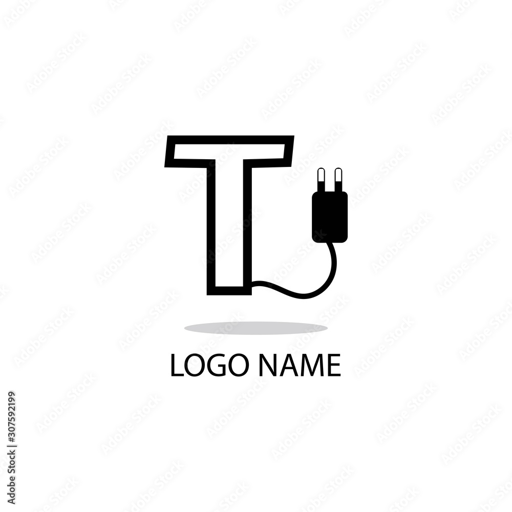 T letter logo symbol modern business