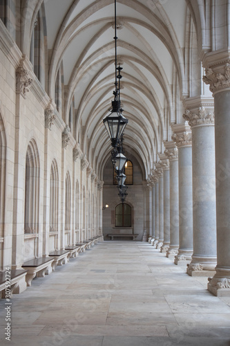 Columnade or gallery of town hall in Vienna / Wien © Fons