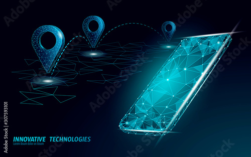 3D map point location business symbol. Realistic icon polygonal delivery worldwide planet. Shipping online shopping direction city address position pin vector illustration