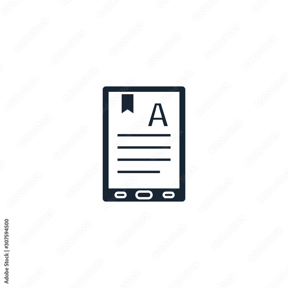 e-Book creative icon. From e-Learning icons collection. Isolated e-Book sign on white background