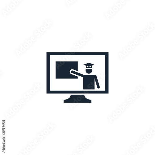 Computer-Based Training creative icon. From e-Learning icons collection. Isolated Computer-Based Training sign on white background