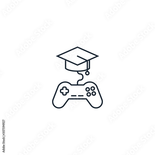 Game-based Learning creative icon. From e-Learning icons collection. Isolated Game-based Learning sign on white background