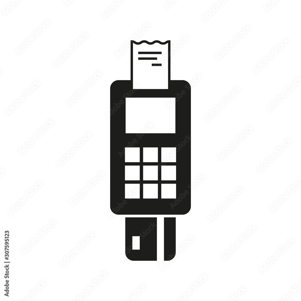 Post credit card terminal icon. Simple vector illustration Post credit card terminal icon. Simple vector illustration