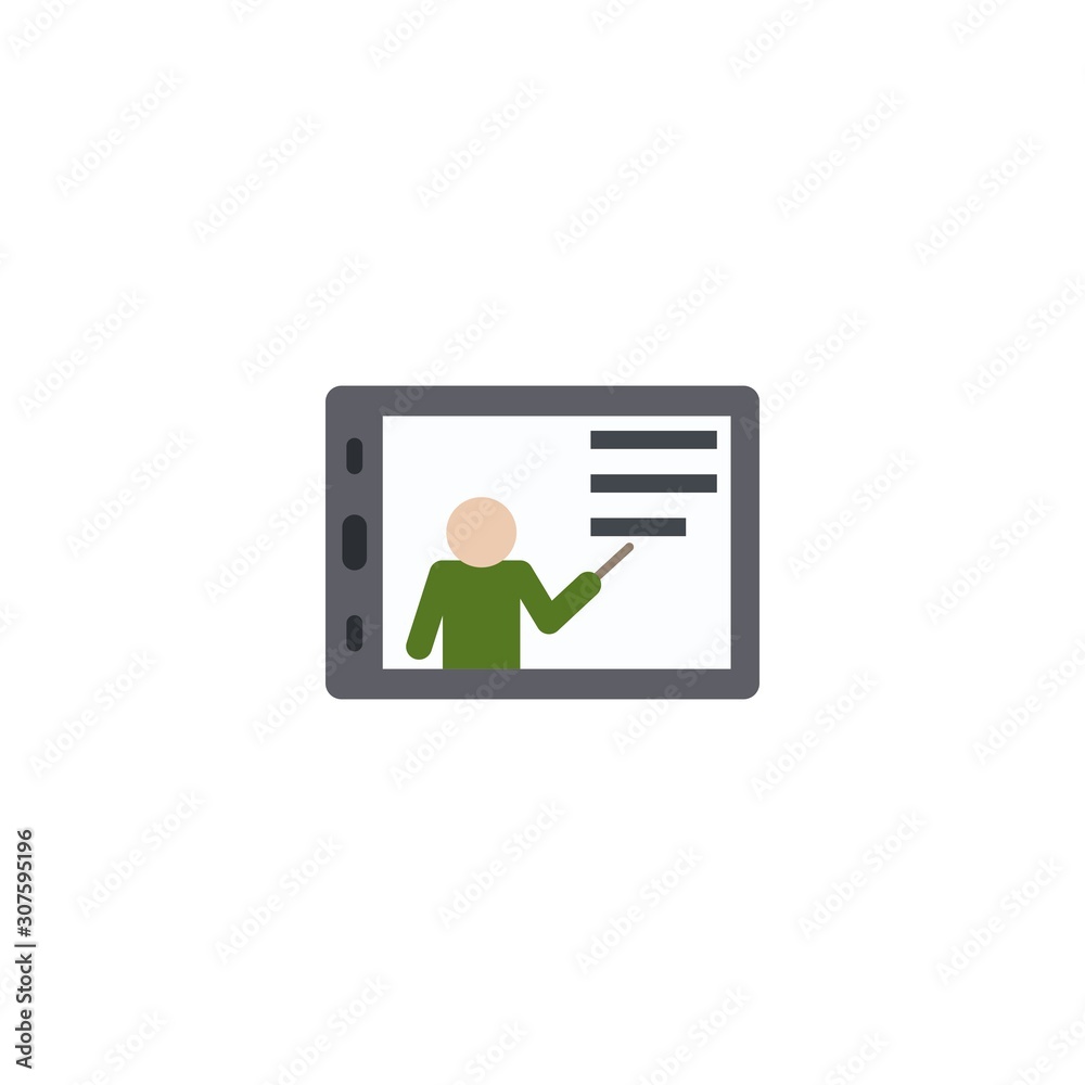 Online coaching creative icon. From e-Learning icons collection. Isolated Online coaching sign on white background Online coaching creative icon. From e-Learning icons collection. Isolated Online coaching sign on white background