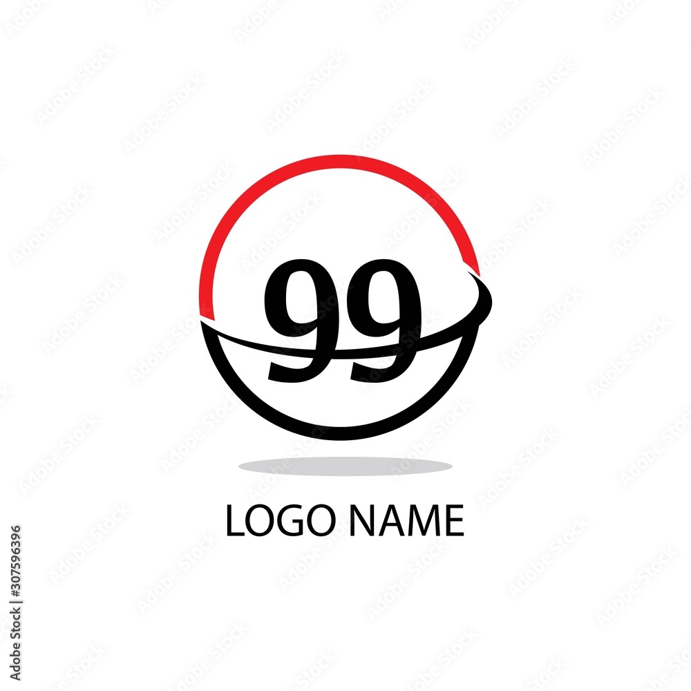 99 number logo symbol design illustration