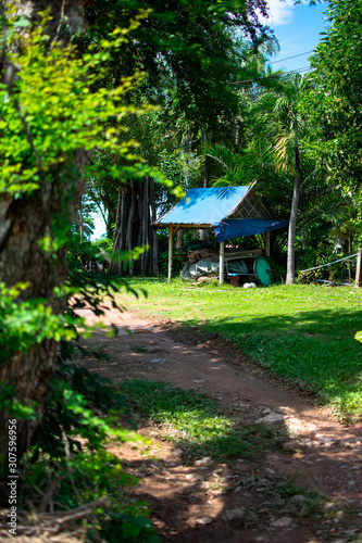 A shack in a Thailand garden