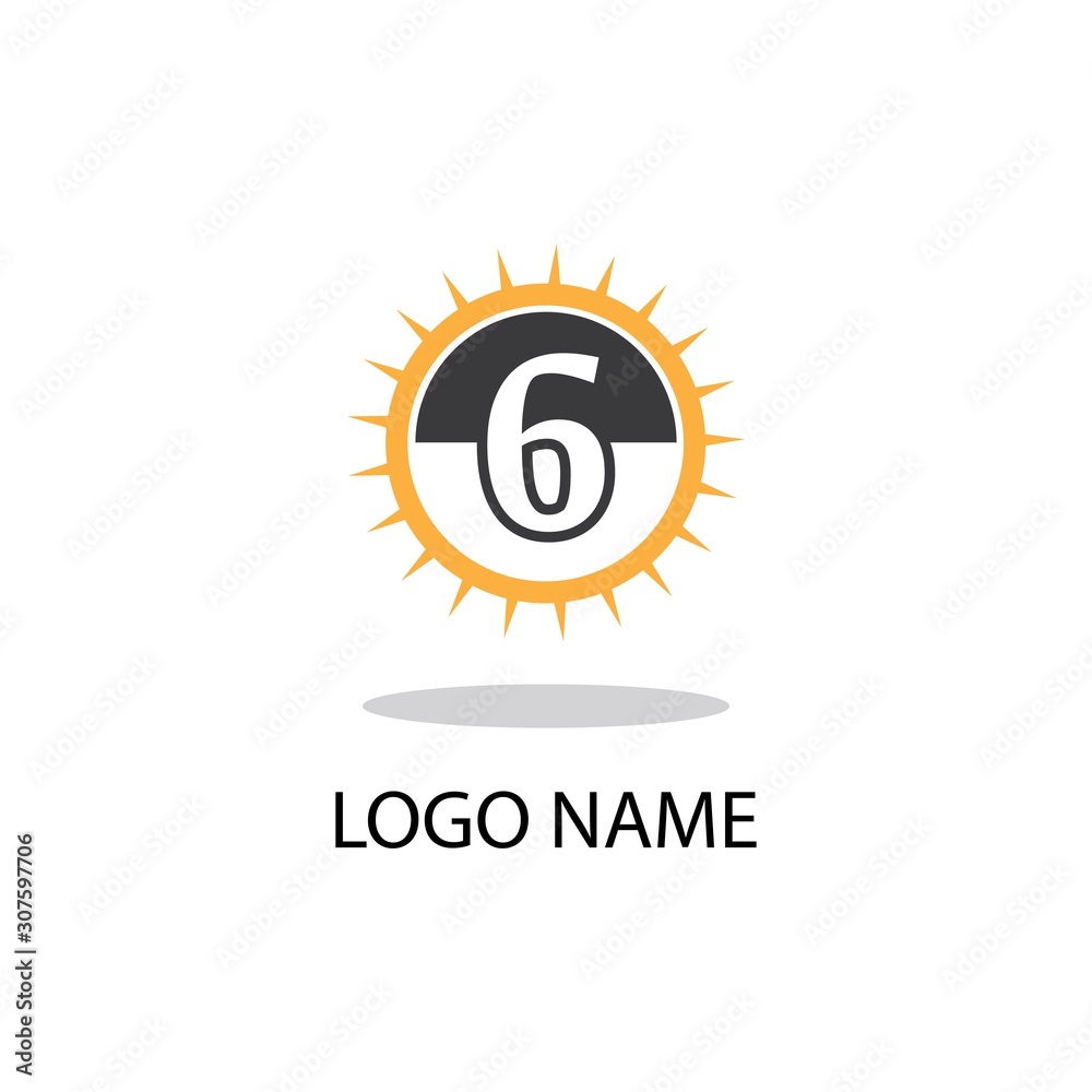 6 logo number symbol illustration design 6 logo number symbol illustration design