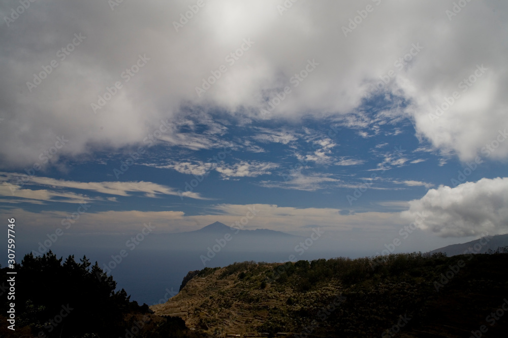  summer natural landscape of the Canary Island Gomera in Spain
