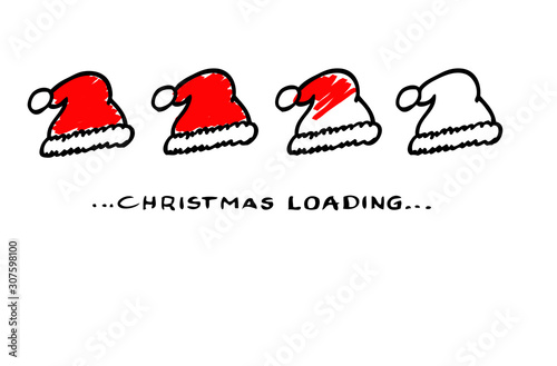 Christmas loading und Weihanchtsmützen