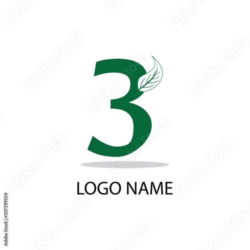3 logo number symbol illustration design