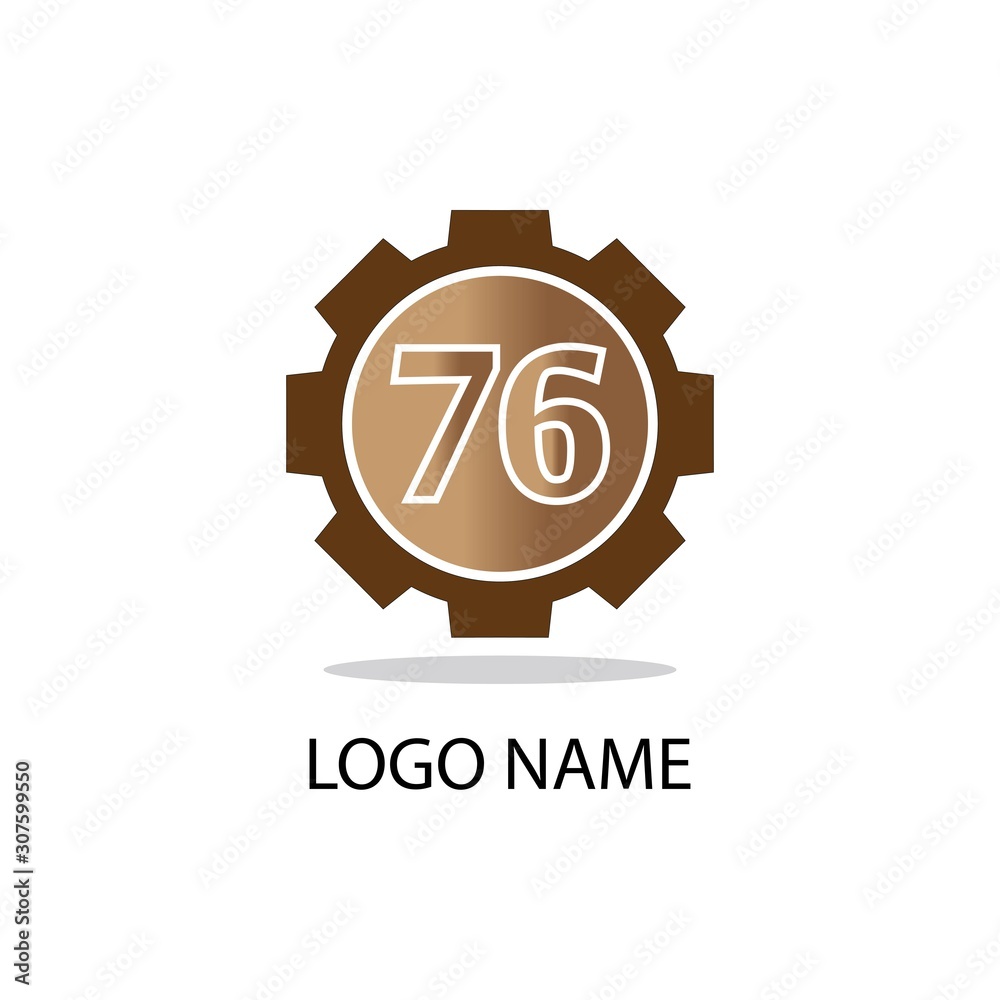 Naklejka premium 76 logo vector design illustration modern business