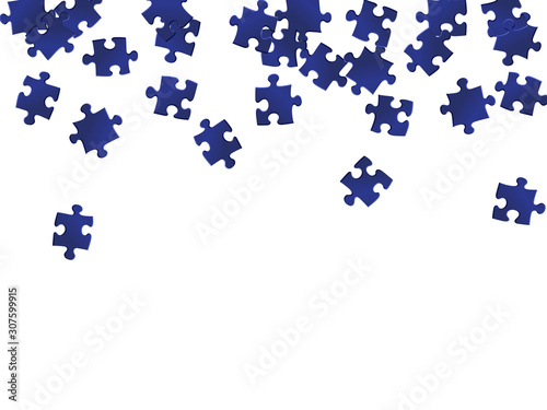 Business crux jigsaw puzzle dark blue pieces 