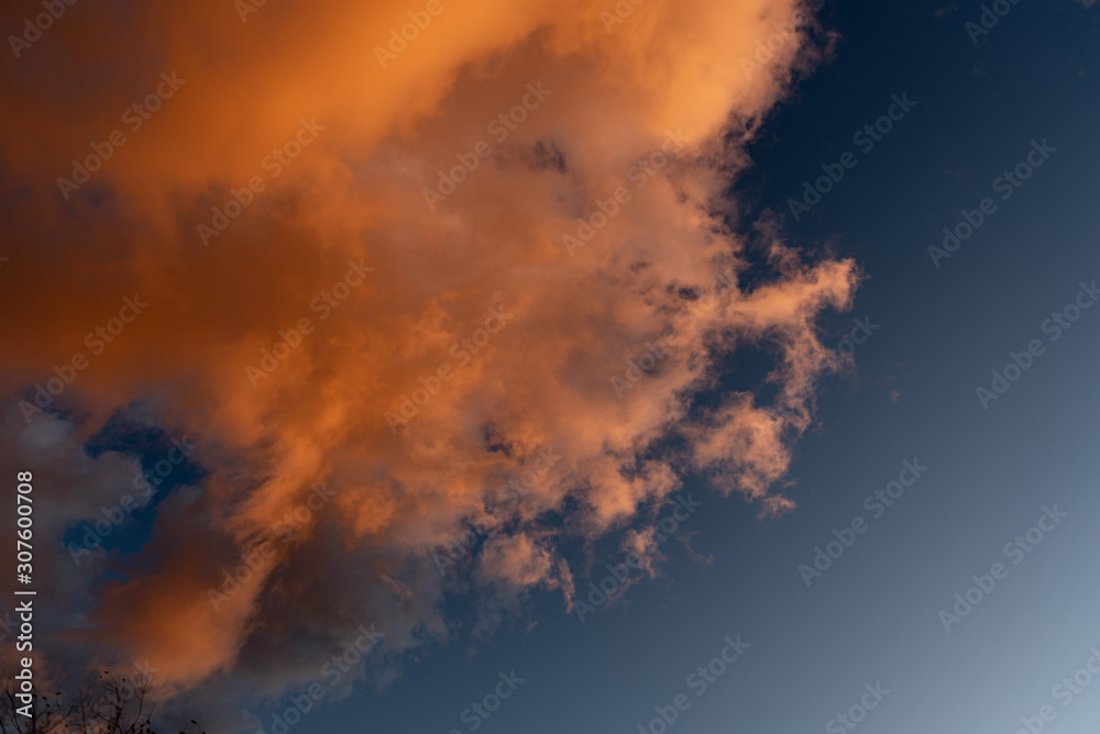 Clouds at sunset in autumn, in Toledo, Spain Clouds at sunset in autumn, in Toledo, Spain