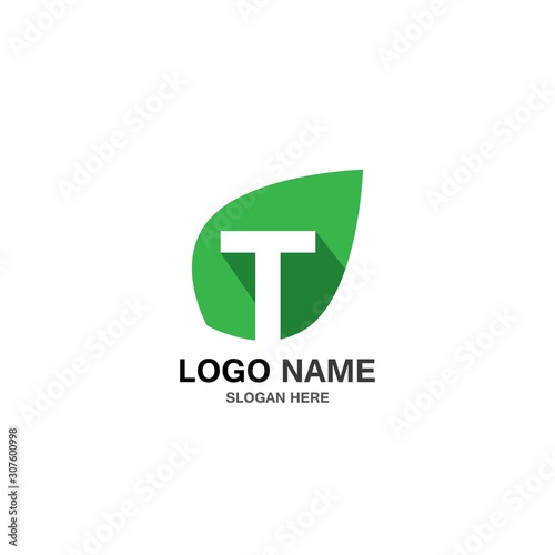 T nature logo vector design illustration Free Download T nature logo vector design illustration - GFXLoad