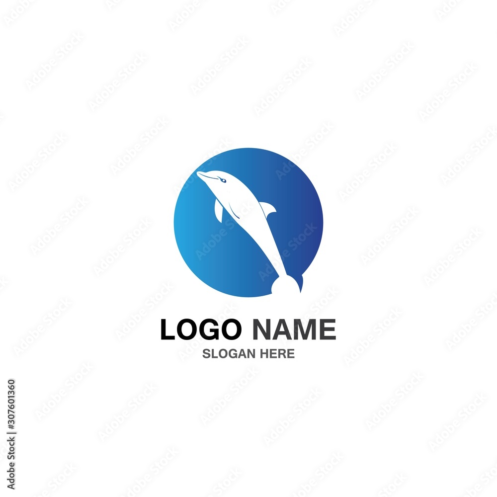 Obraz premium Fish logo vector illustration template