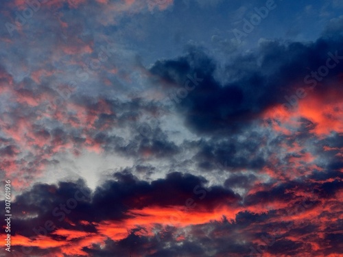 Dramatic sky with clouds 