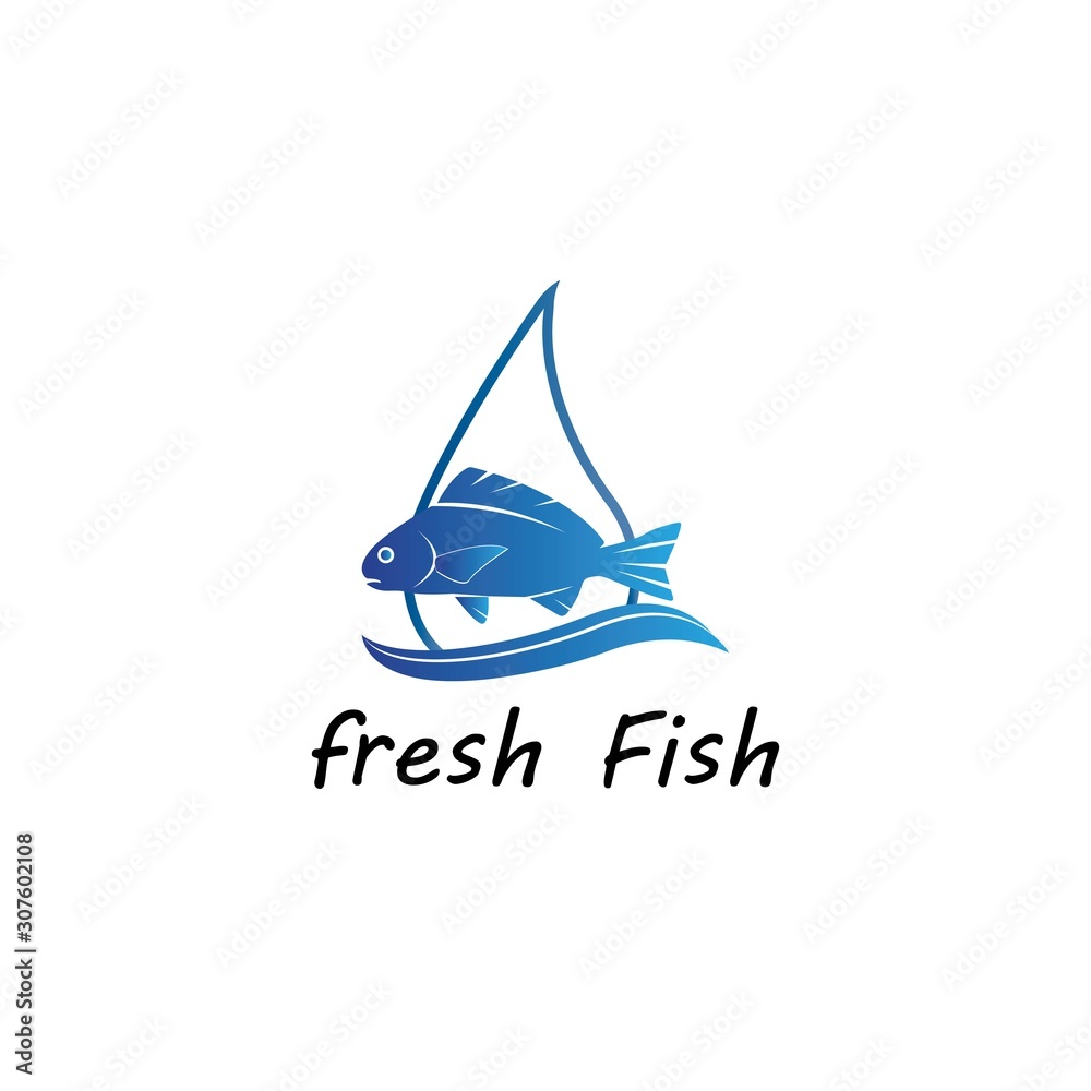 Fish logo vector illustration template Fish logo vector illustration template