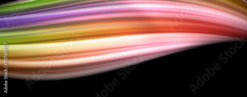 Modern rainbow liquid color flow colorful poster. Wave Liquid shape in black color background. Abstract composition