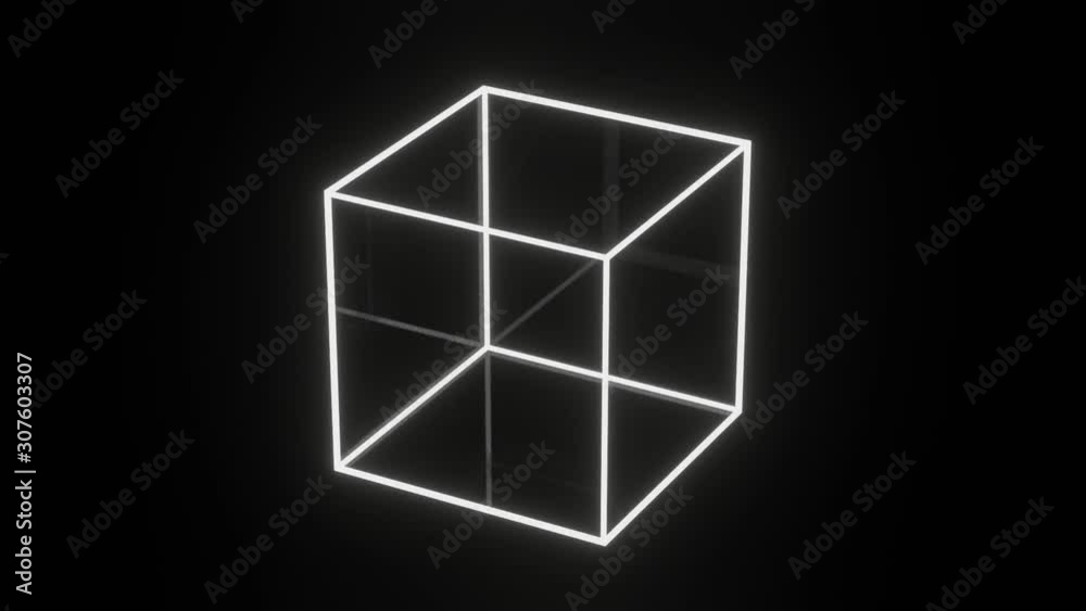 Wireframe Box Video DJ background loop seamless