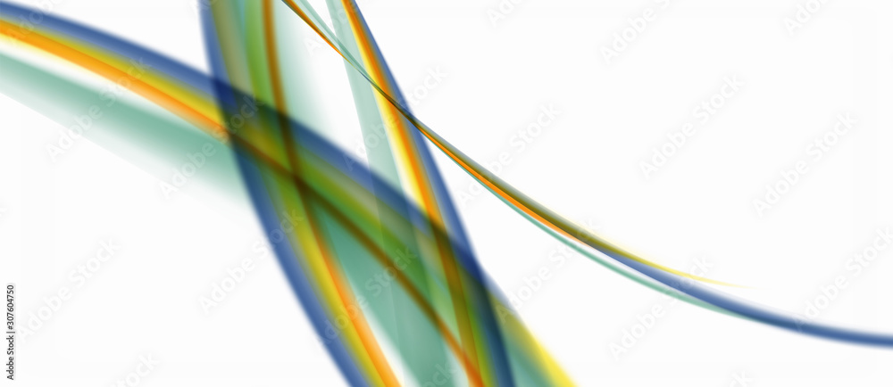 Trendy abstract wave blur pattern, multicolored lines on white background for wallpaper design. Colorful background vector. Creative vector element. Trendy abstract wave blur pattern, multicolored lines on white background for wallpaper design. Colorful background vector. Creative vector element.