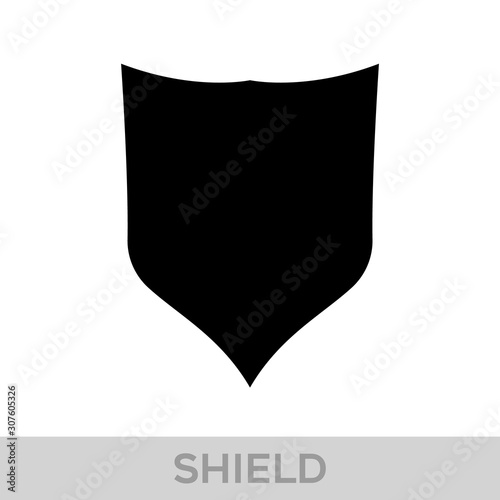 Obraz na płótnie Vector Shield icon. Heraldic shields, security black labels. Knight award, medieval royal vintage badges isolated vector. w salonie
