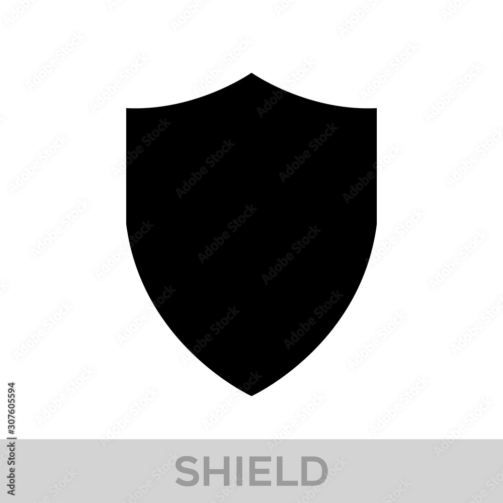 Vector Shield icon. Heraldic shields, security black labels. Knight award, medieval royal vintage badges isolated vector.
