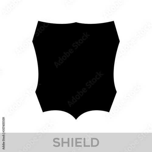 Obraz na płótnie Vector Shield icon. Heraldic shields, security black labels. Knight award, medieval royal vintage badges isolated vector. w salonie