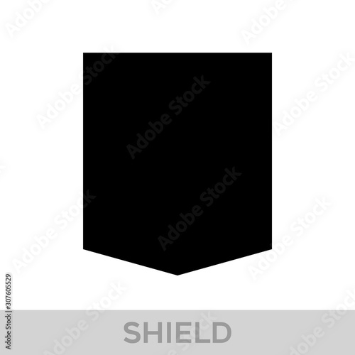 Obraz na płótnie Vector Shield icon. Heraldic shields, security black labels. Knight award, medieval royal vintage badges isolated vector. w salonie