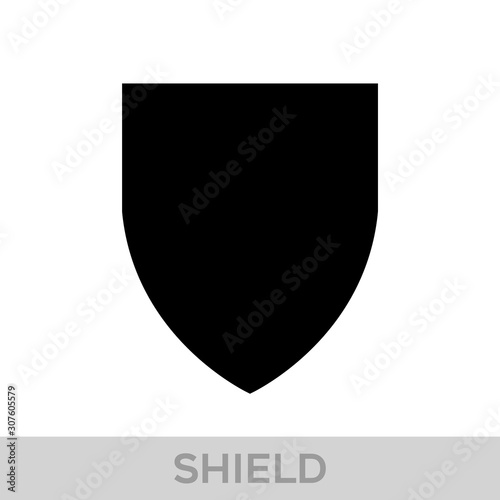 Obraz na płótnie Vector Shield icon. Heraldic shields, security black labels. Knight award, medieval royal vintage badges isolated vector. w salonie