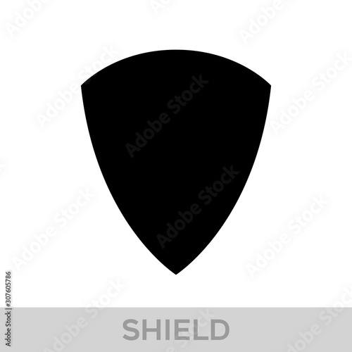 Obraz na płótnie Vector Shield icon. Heraldic shields, security black labels. Knight award, medieval royal vintage badges isolated vector. w salonie