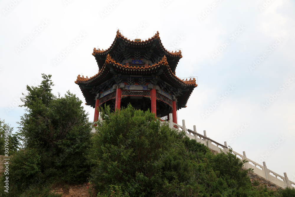 Chinese style pavilion architecture scenery Chinese style pavilion architecture scenery