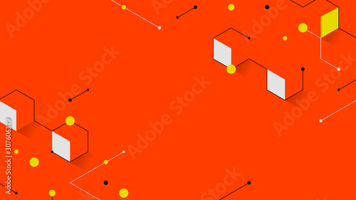 Digital geometric elements abstract background