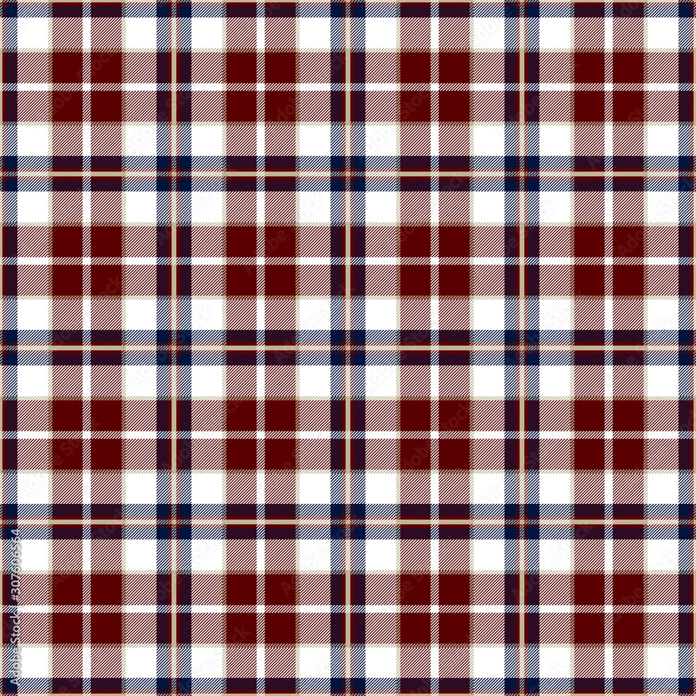 Red, blue and white tartan plaid. Stylish textile pattern. Red, blue and white tartan plaid. Stylish textile pattern.