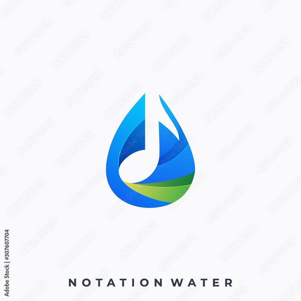 Water Music Illustration Vector Template Water Music Illustration Vector Template