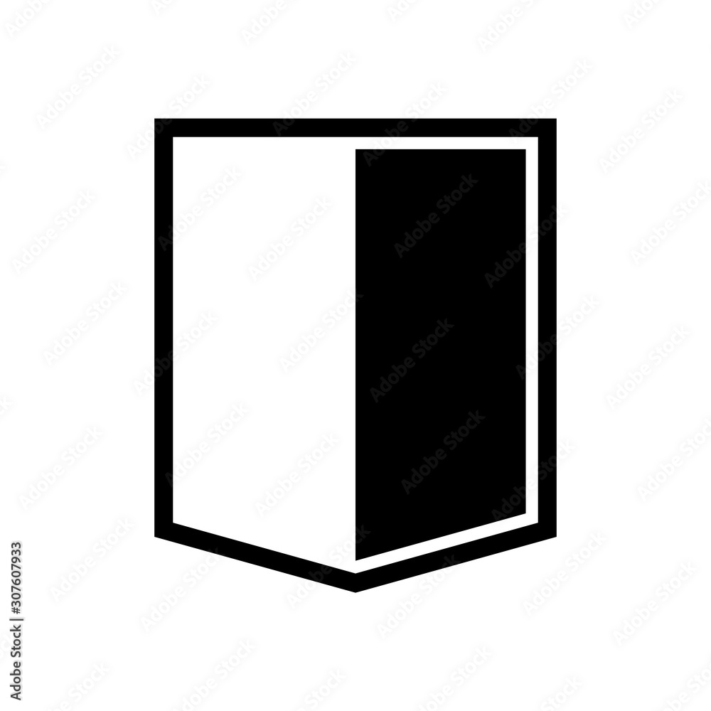 Vector Shield icon. Heraldic shields, security black labels. Knight award, medieval royal vintage badges isolated vector.