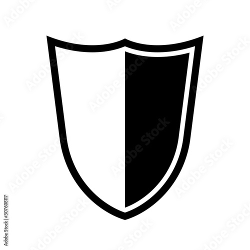 Obraz na płótnie Vector Shield icon. Heraldic shields, security black labels. Knight award, medieval royal vintage badges isolated vector. w salonie