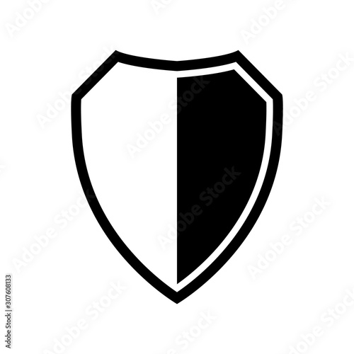 Obraz na płótnie Vector Shield icon. Heraldic shields, security black labels. Knight award, medieval royal vintage badges isolated vector. w salonie