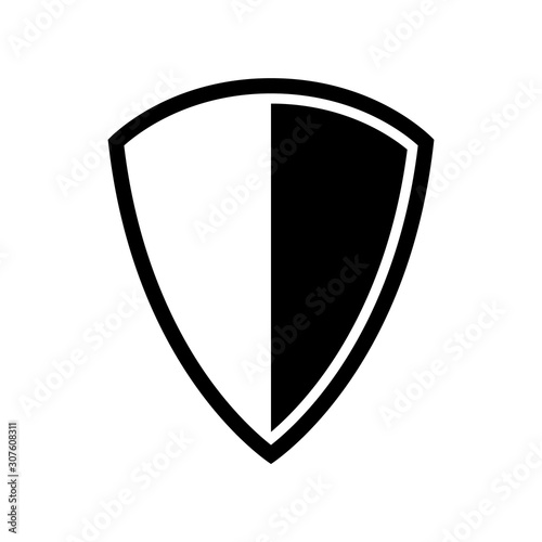 Obraz na płótnie Vector Shield icon. Heraldic shields, security black labels. Knight award, medieval royal vintage badges isolated vector. w salonie