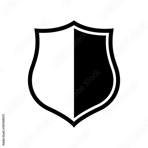Obraz na płótnie Vector Shield icon. Heraldic shields, security black labels. Knight award, medieval royal vintage badges isolated vector. w salonie