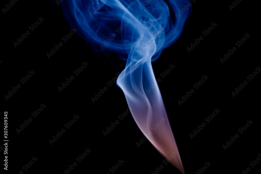 multicolored smoke photo against black background