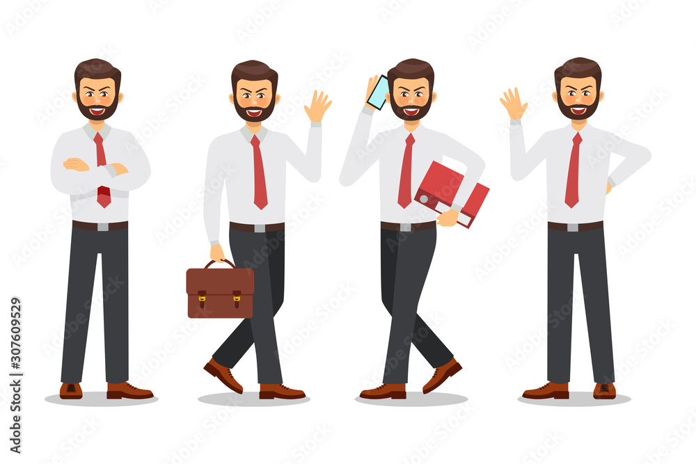 Business man character design. Vector illustration. Business man character design. Vector illustration.