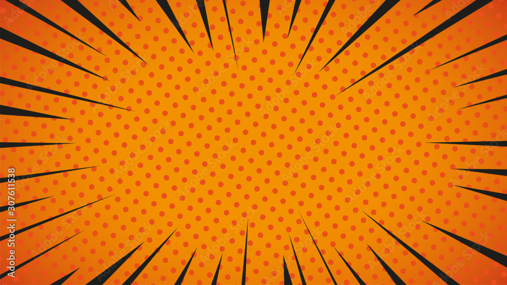 Fototapeta premium Comics colorfull toons background with copy space for text and messages. Vector backdrop illustrations with division.