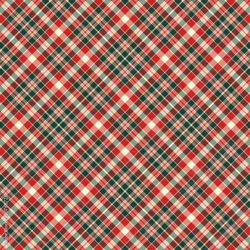Tartan red and green seamless pattern.