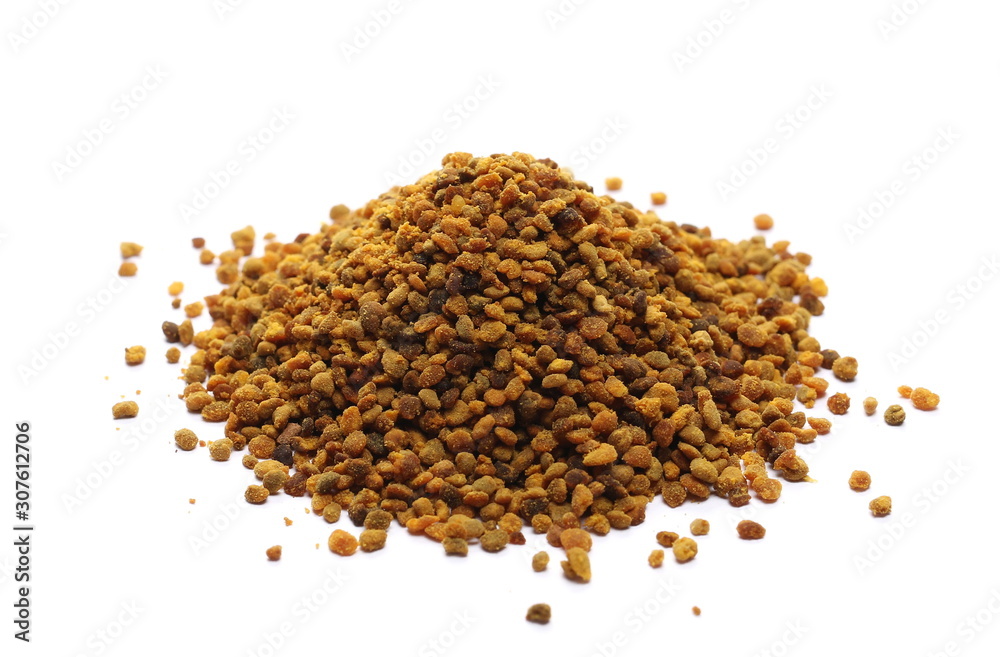 Propolis, bee glue, pollen pile isolated on white background Propolis, bee glue, pollen pile isolated on white background