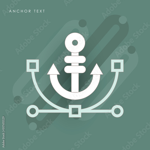 Anchor text concept. Vector illustration.