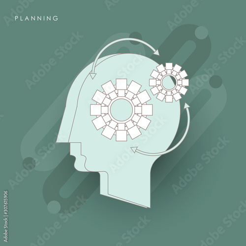 Business Planing concept Flat vector illustration.