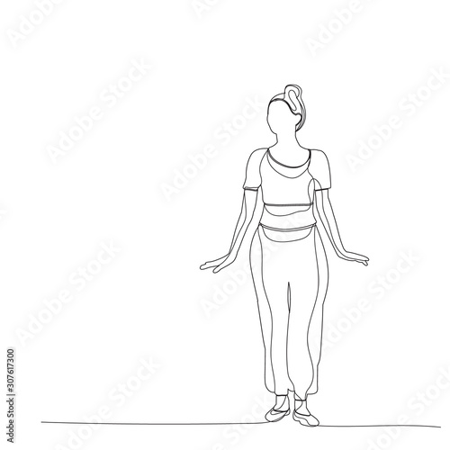  isolated  sketch with lines dancing girl  dance