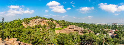 Panoramic view at the Khandagiri and Udayagiri caves complex in Bhubaneswar - Odisha, India photo